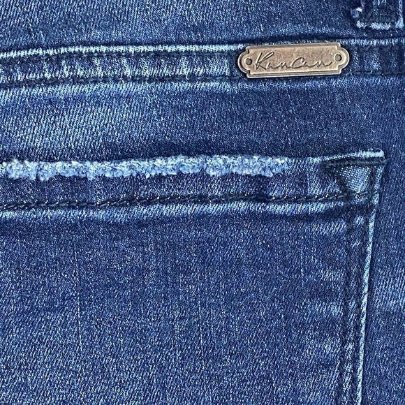 KanCan Estilo Skinny Moto Distressed Ankle Fray Raw Hem Size 9W 28 EUC - Picture 9 of 11